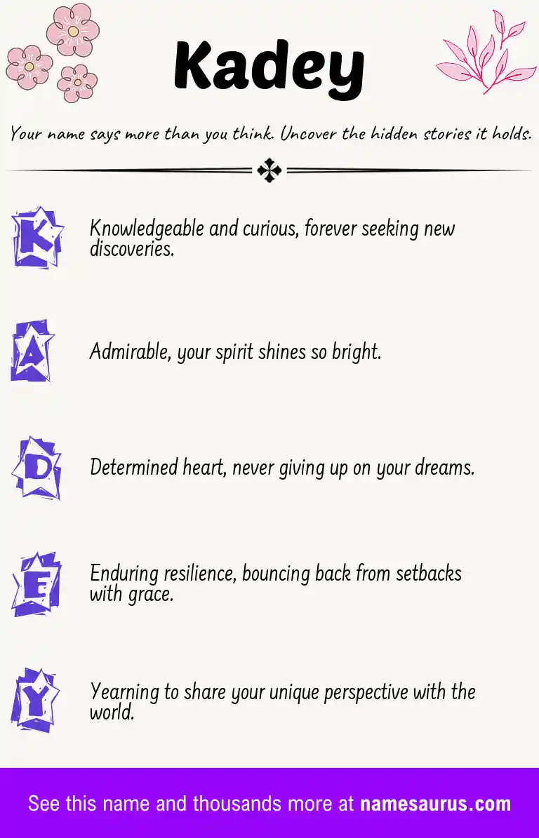 Acrostic poem about Kadey.