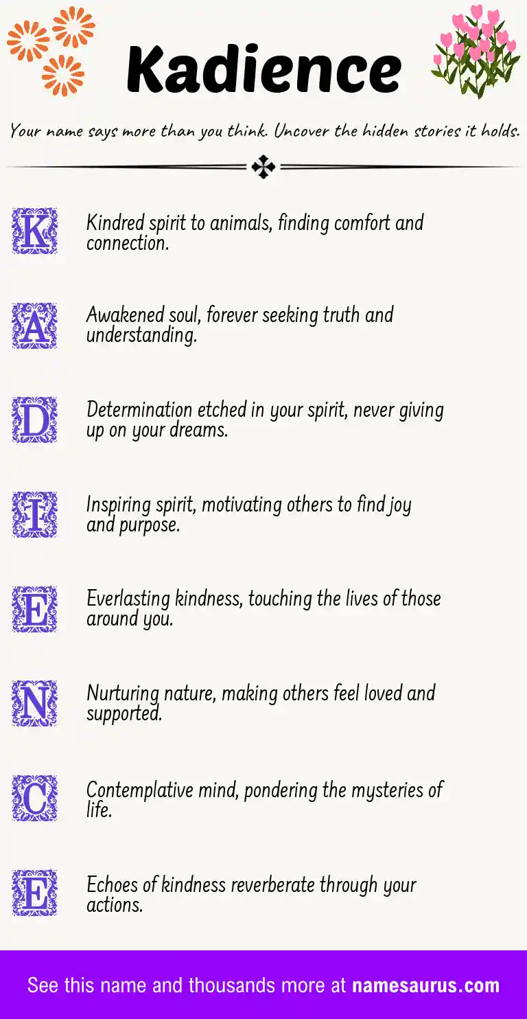 Acrostic poem about Kadience.