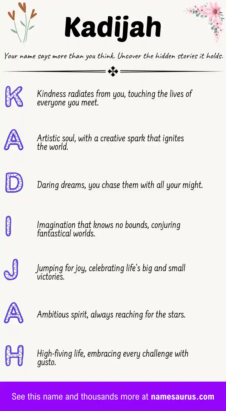 Acrostic poem about Kadijah.