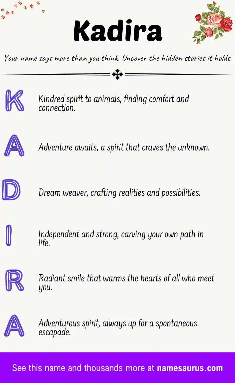 Acrostic poem about Kadira.