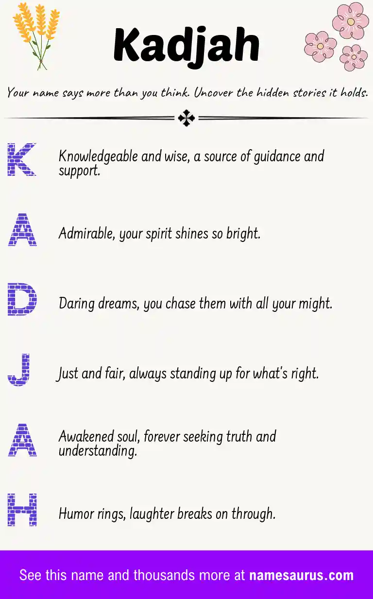 Acrostic poem about Kadjah.