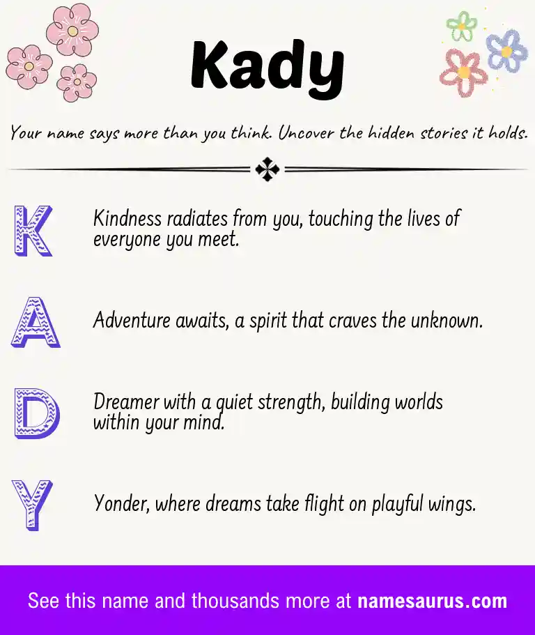 Acrostic poem about Kady.