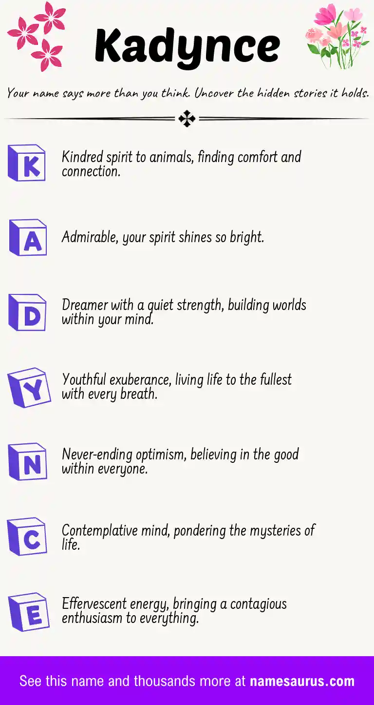 Acrostic poem about Kadynce.