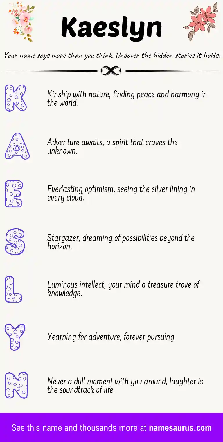 Acrostic poem about Kaeslyn.