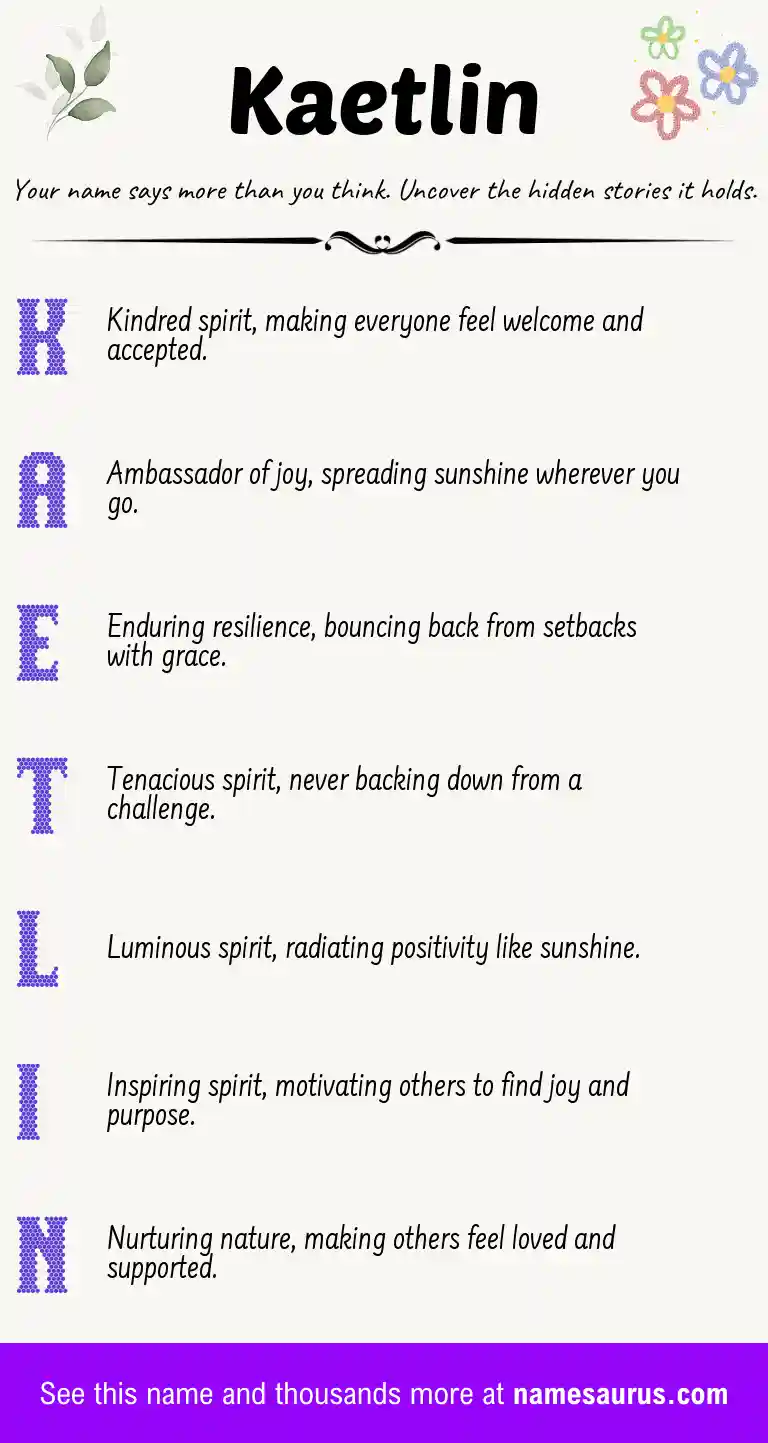 Acrostic poem about Kaetlin.