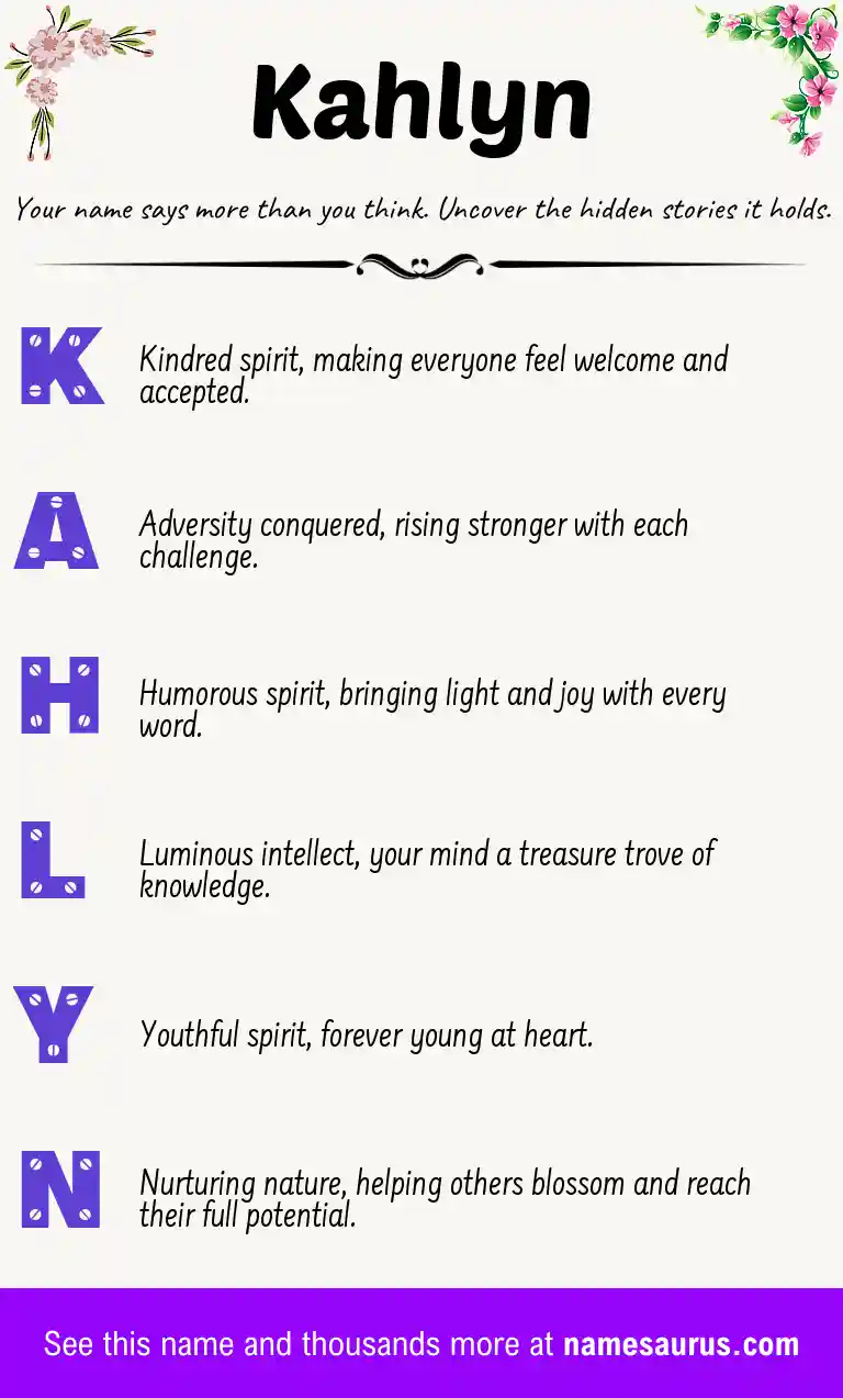 Acrostic poem about Kahlyn.
