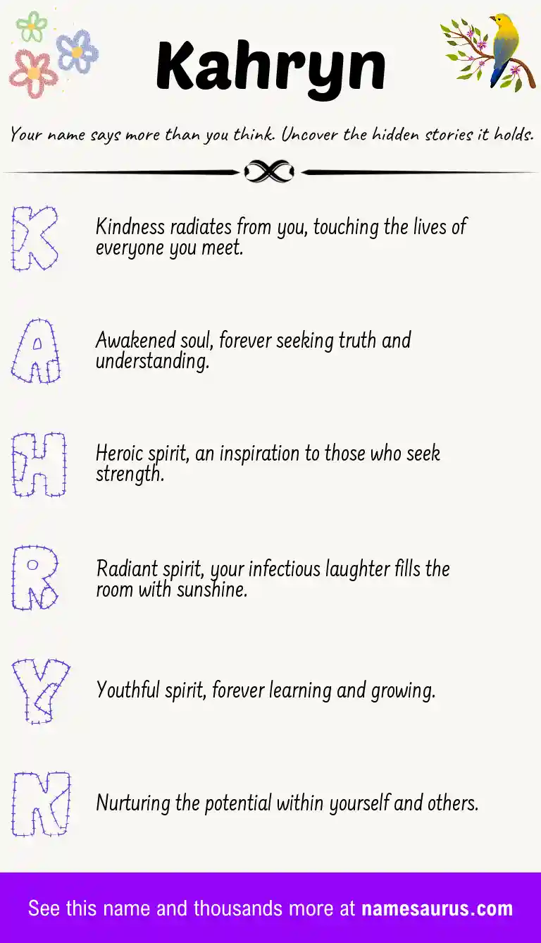Acrostic poem about Kahryn.