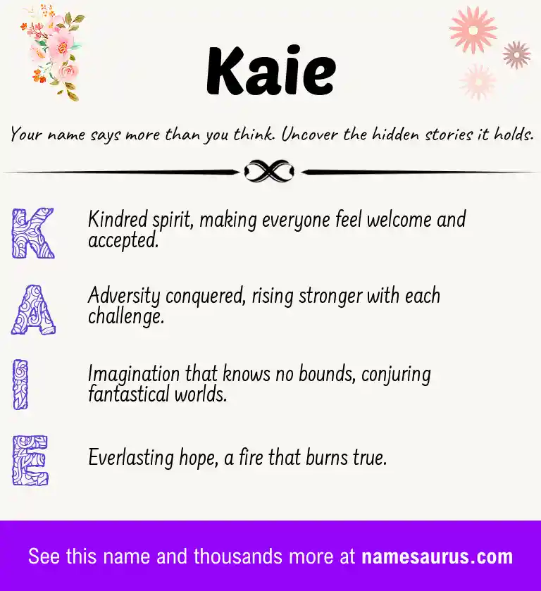 Acrostic poem about Kaie.
