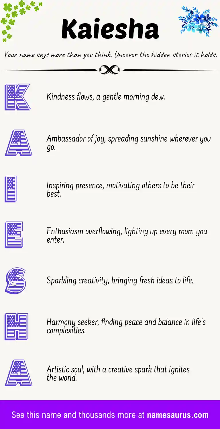 Acrostic poem about Kaiesha.