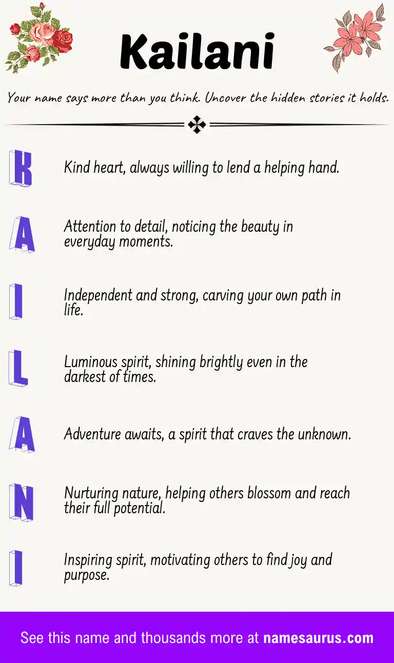 Acrostic poem about Kailani.