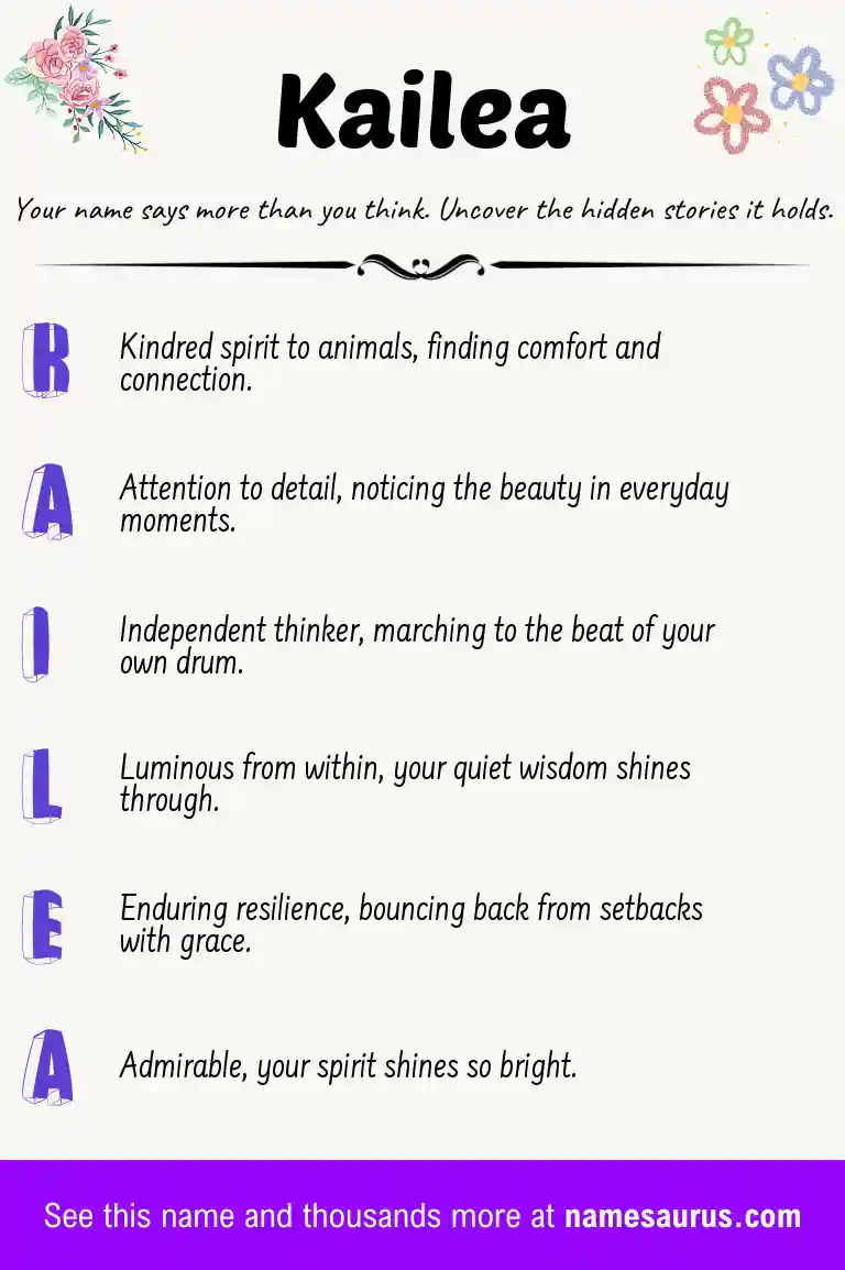 Acrostic poem about Kailea.