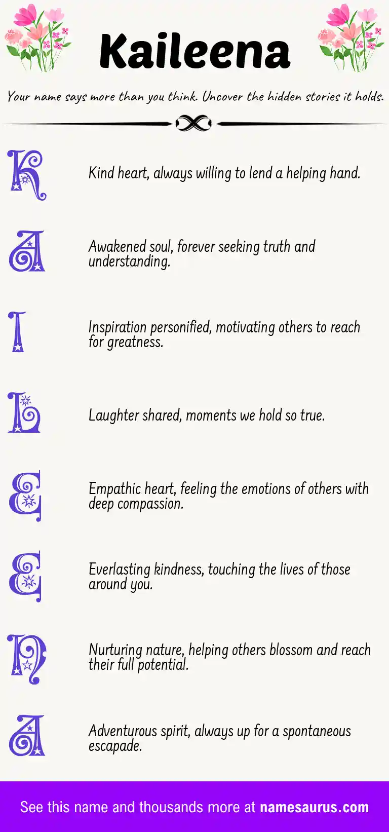 Acrostic poem about Kaileena.