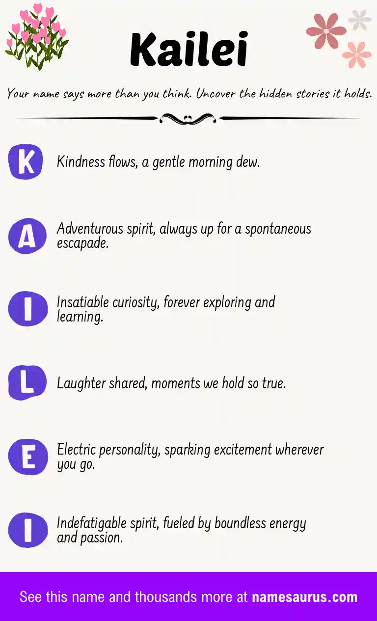 Acrostic poem about Kailei.