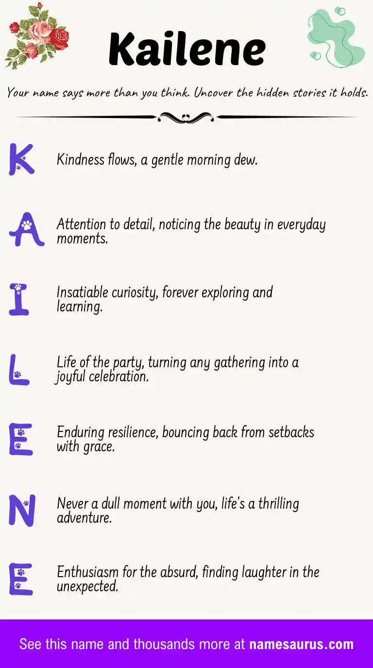 Acrostic poem about Kailene.