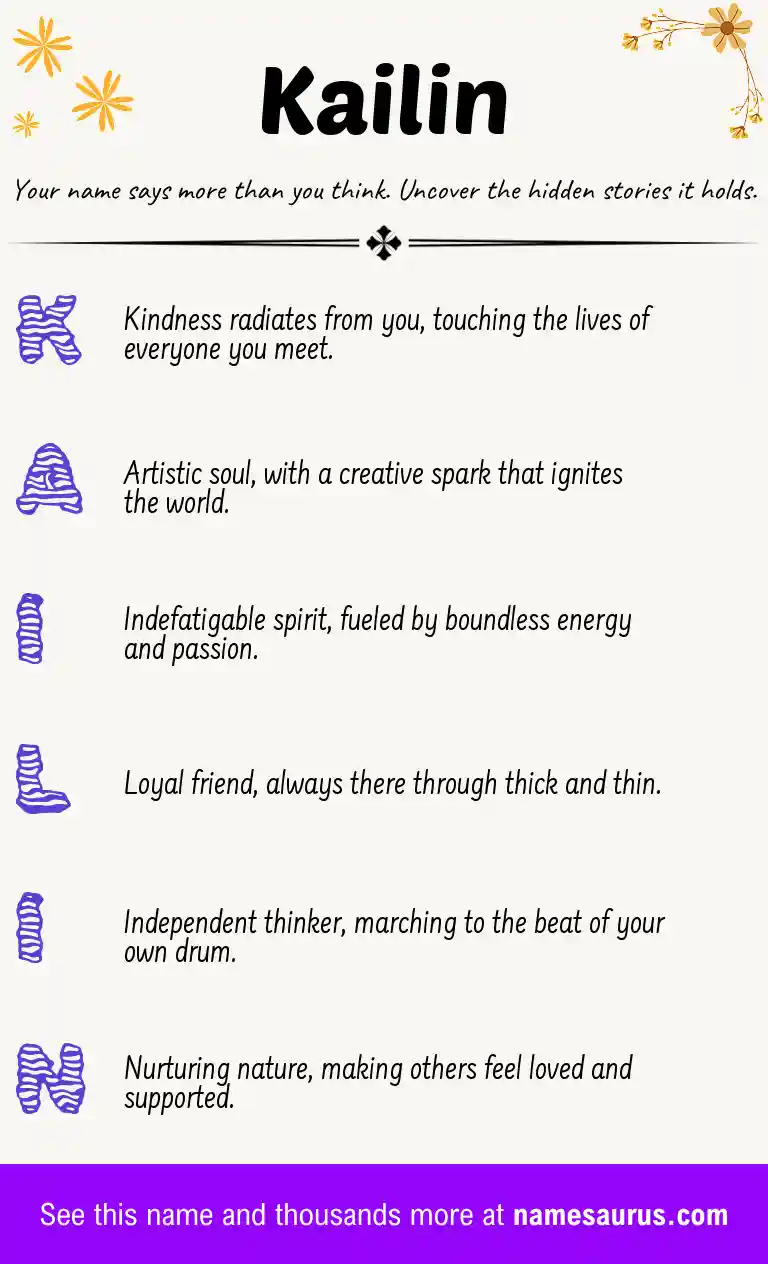 Acrostic poem about Kailin.