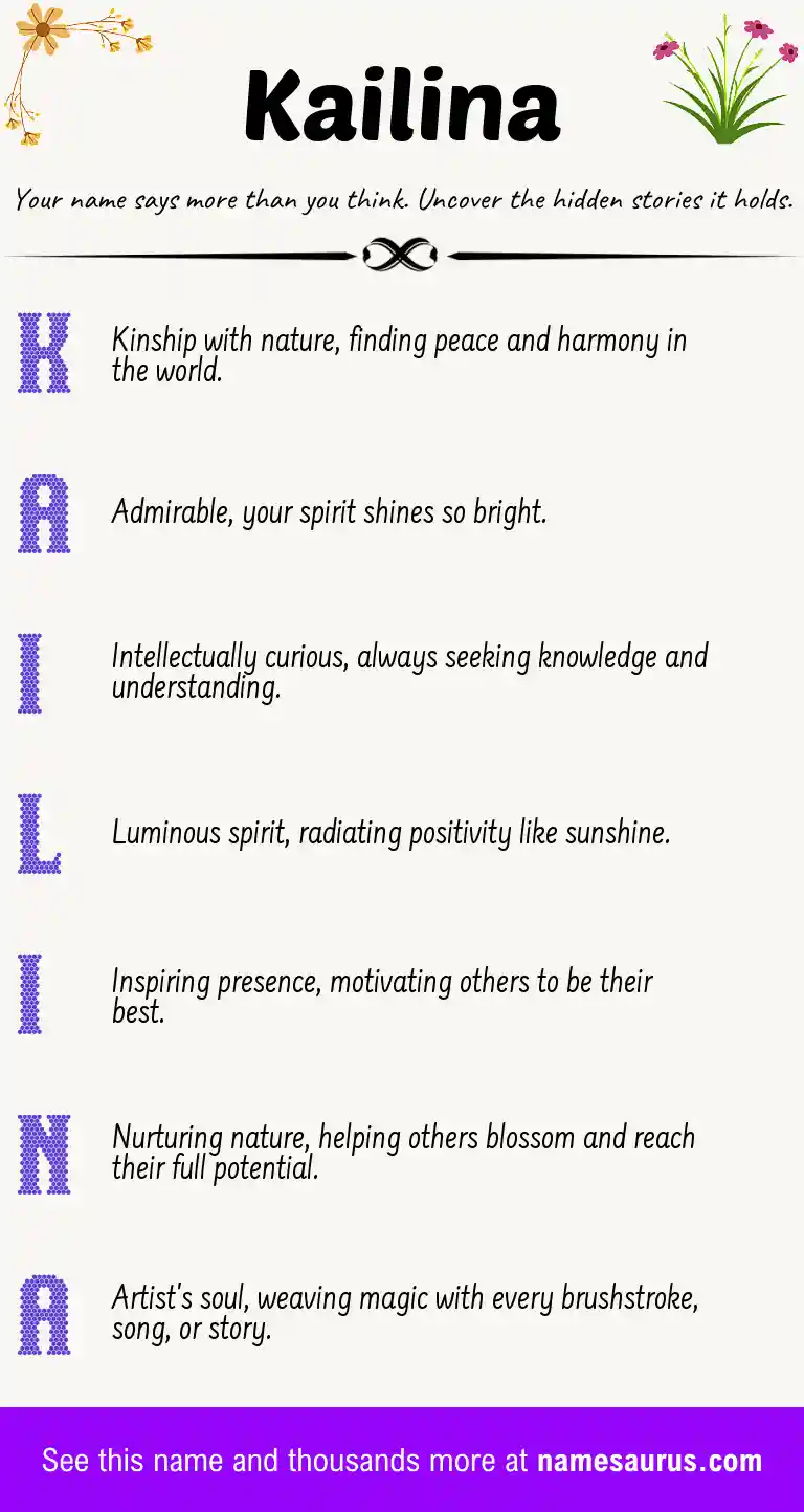 Acrostic poem about Kailina.