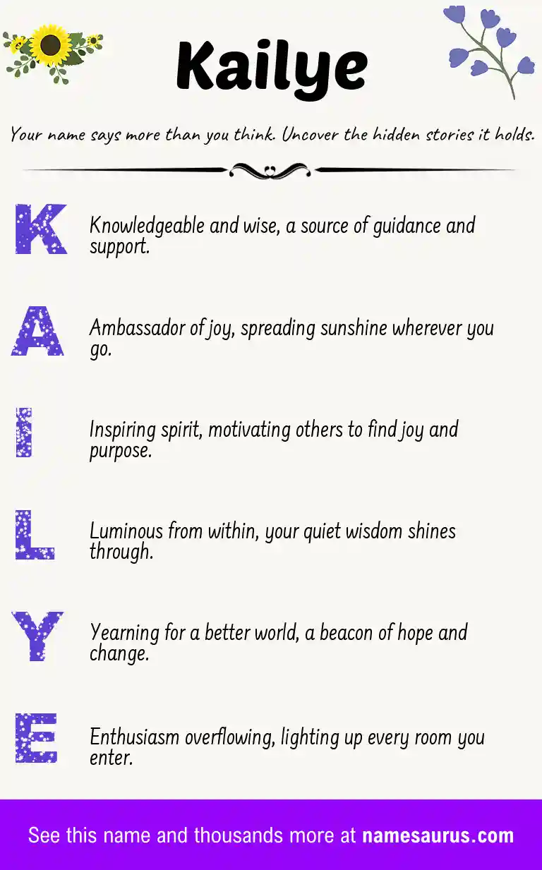 Acrostic poem about Kailye.