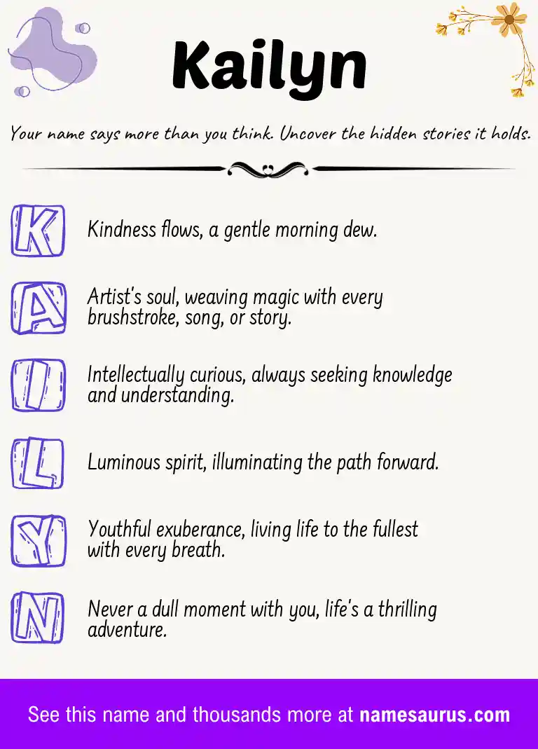 Acrostic poem about Kailyn.