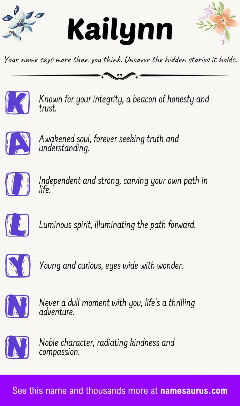 Acrostic poem about Kailynn.