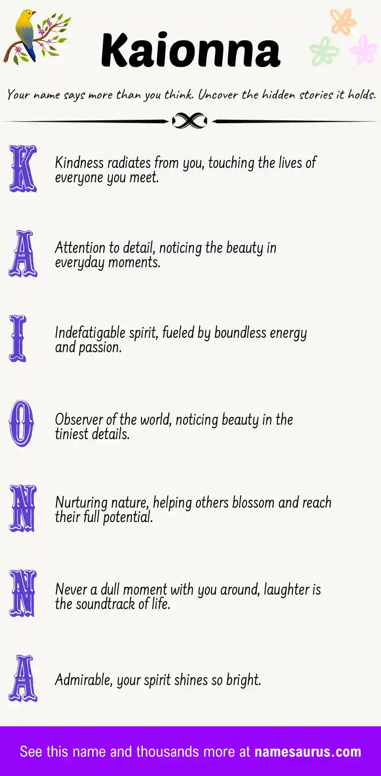 Acrostic poem about Kaionna.