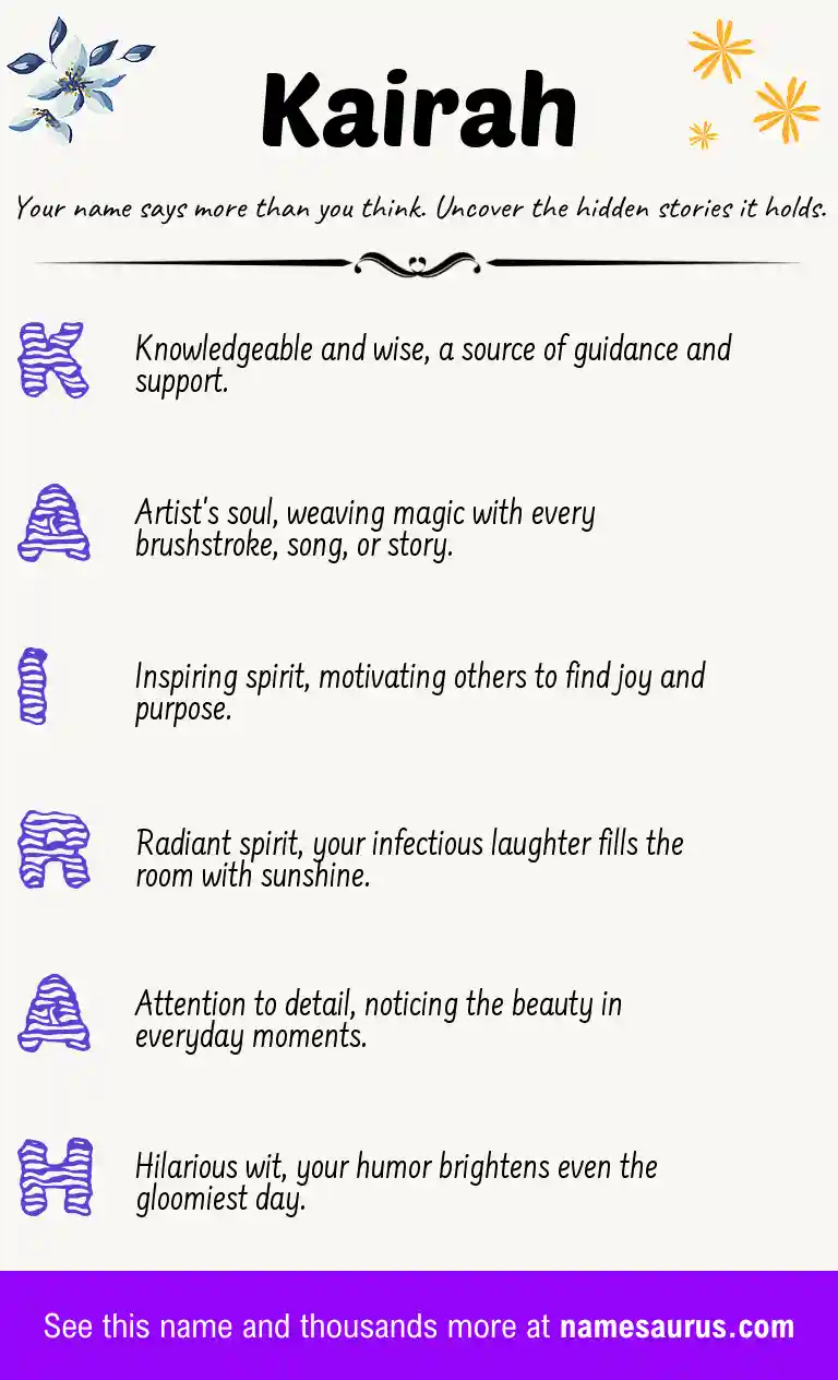 Acrostic poem about Kairah.