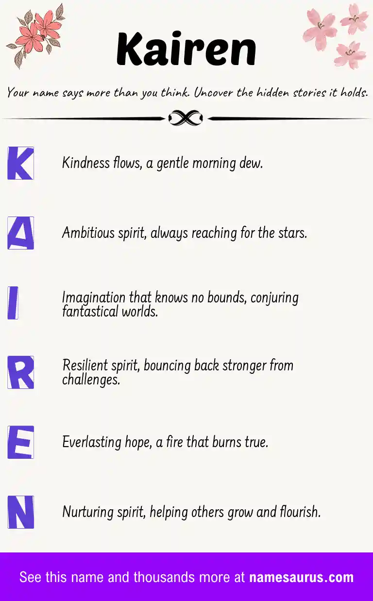 Acrostic poem about Kairen.