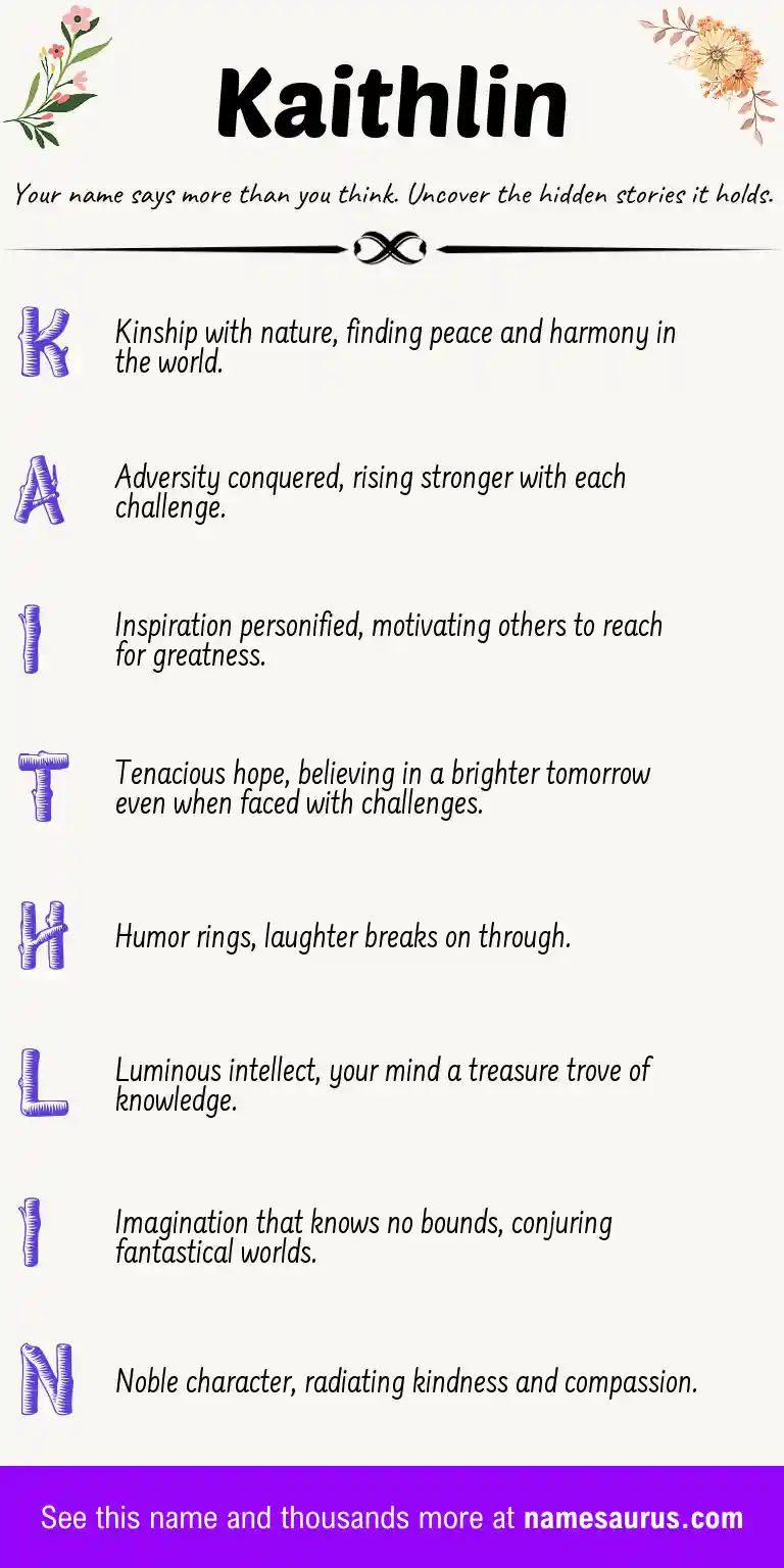 Acrostic poem about Kaithlin.
