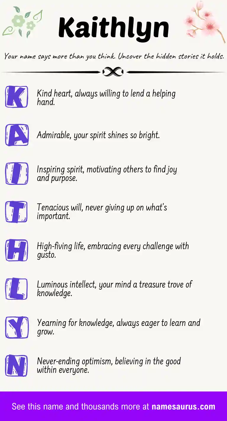 Acrostic poem about Kaithlyn.