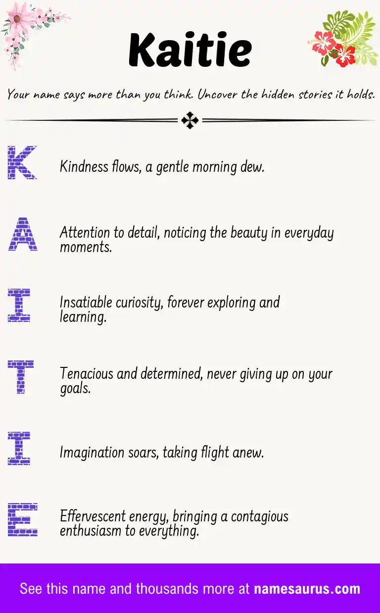 Acrostic poem about Kaitie.