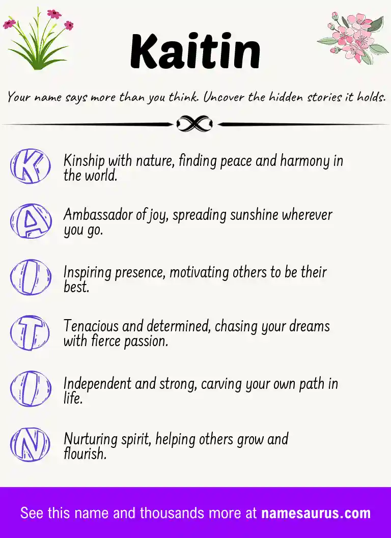 Acrostic poem about Kaitin.