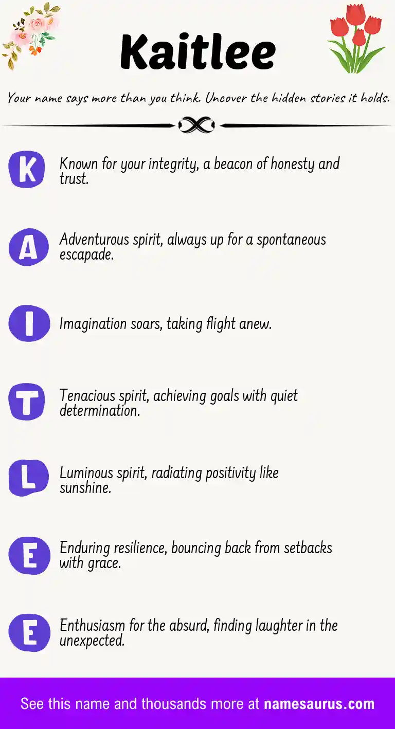 Acrostic poem about Kaitlee.