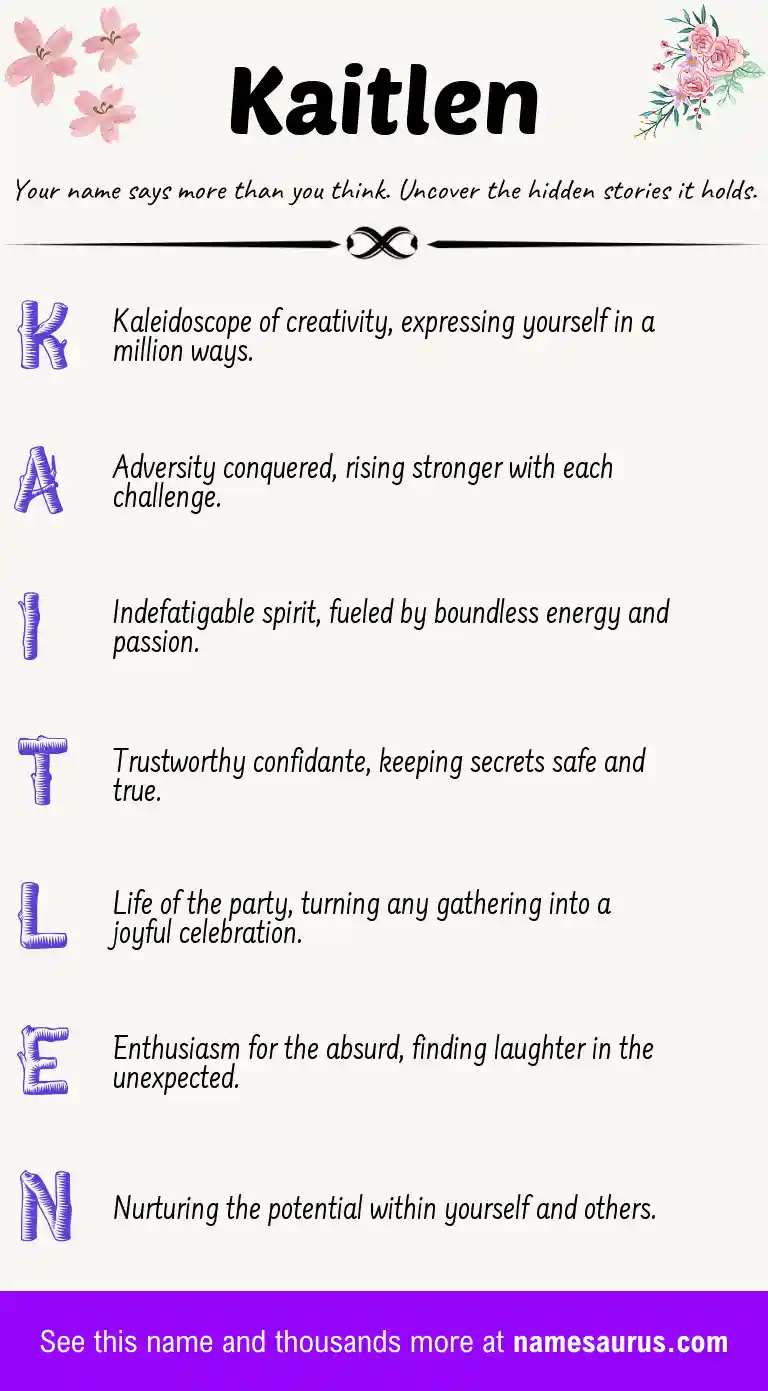 Acrostic poem about Kaitlen.