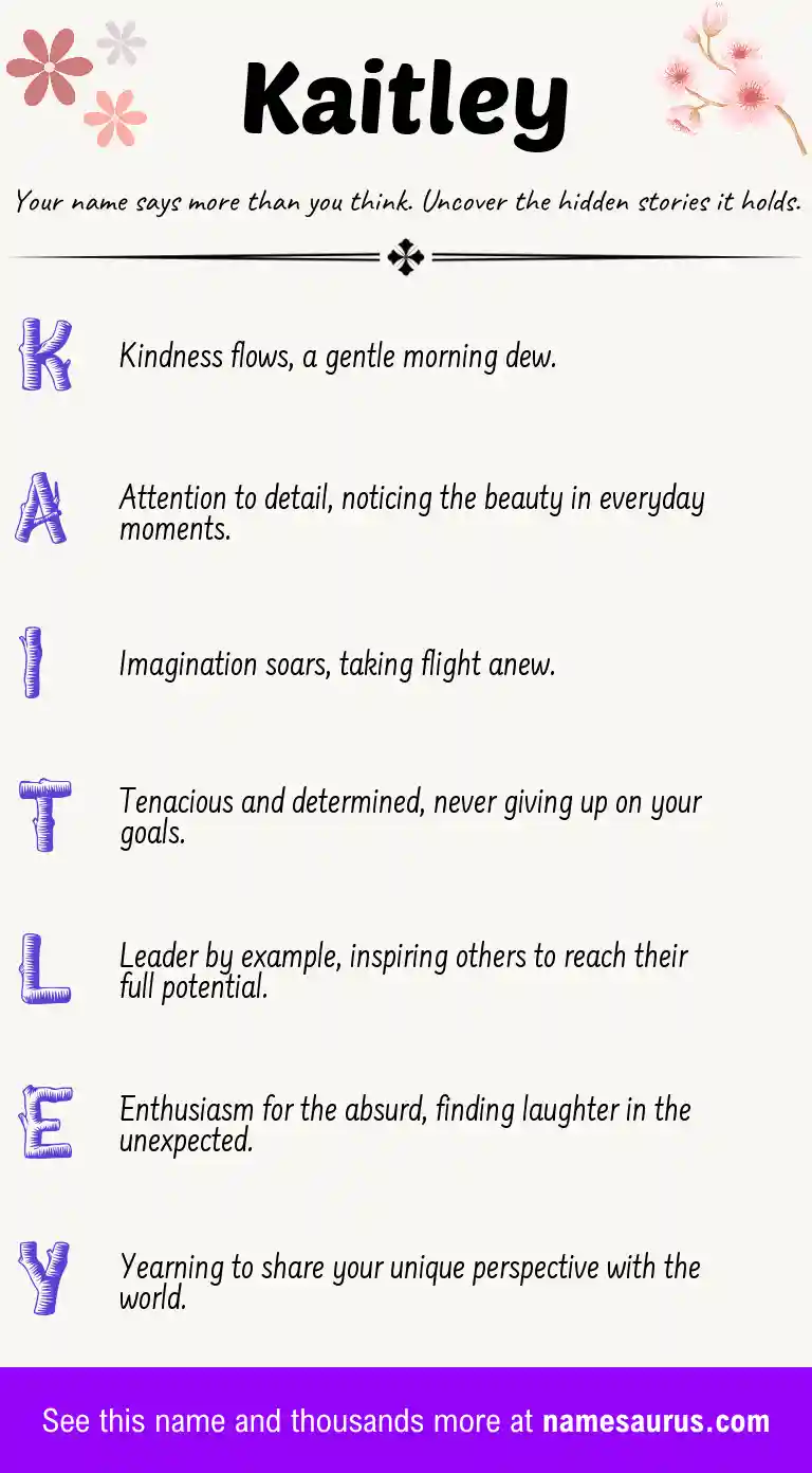 Acrostic poem about Kaitley.