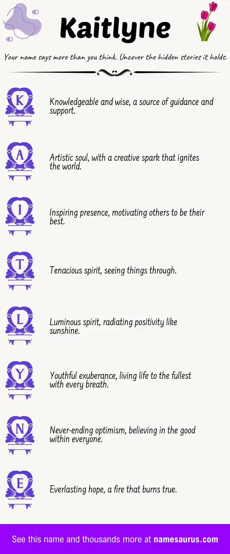 Acrostic poem about Kaitlyne.