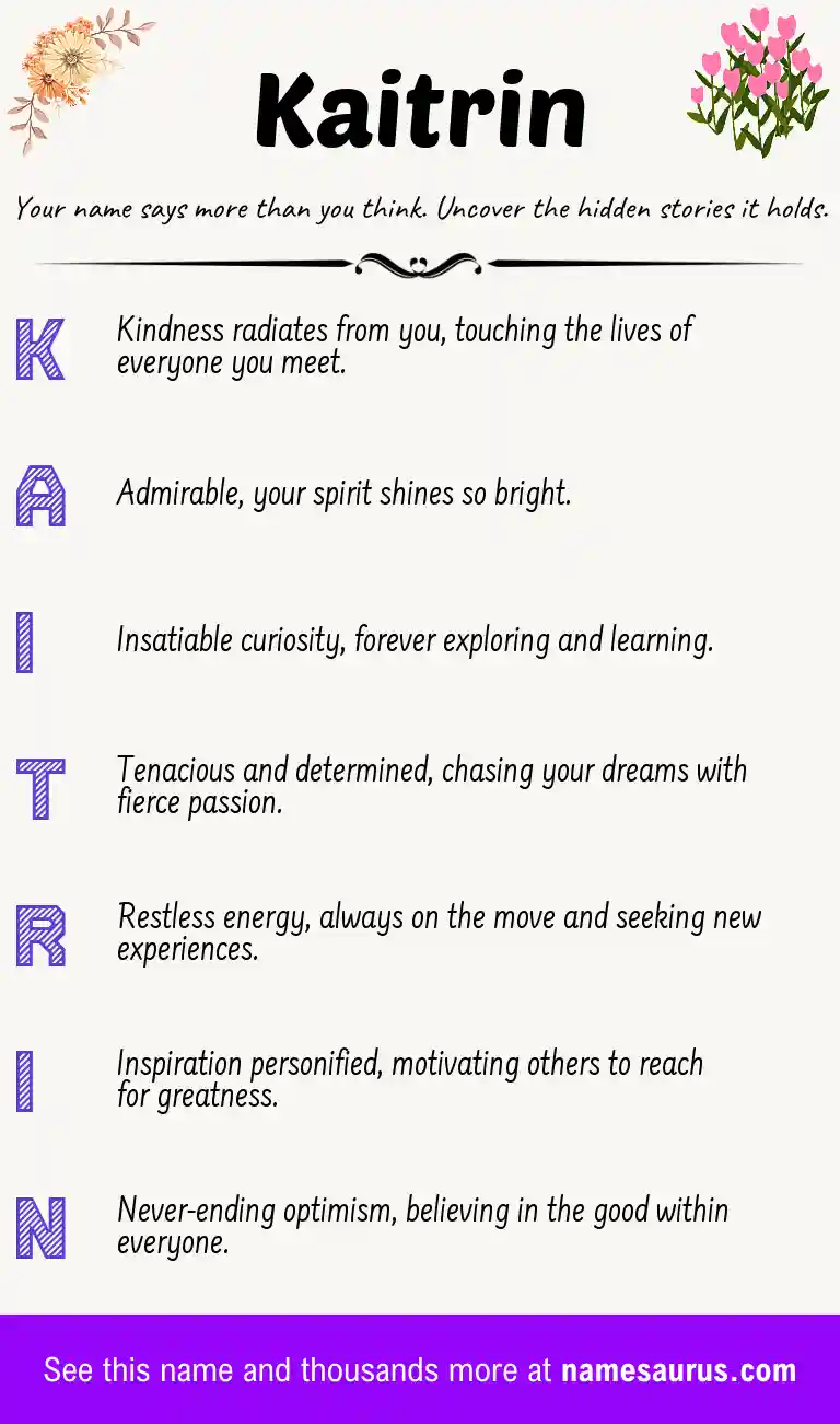Acrostic poem about Kaitrin.