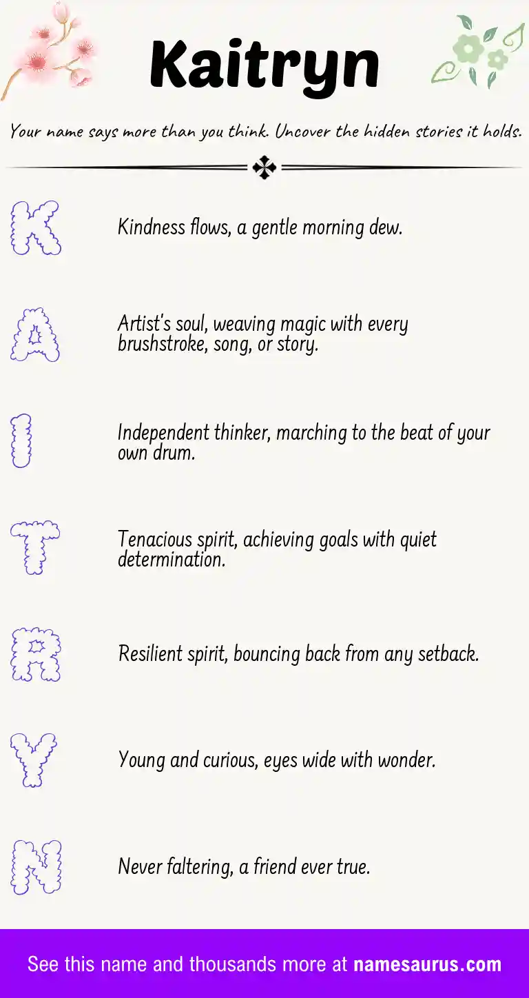 Acrostic poem about Kaitryn.
