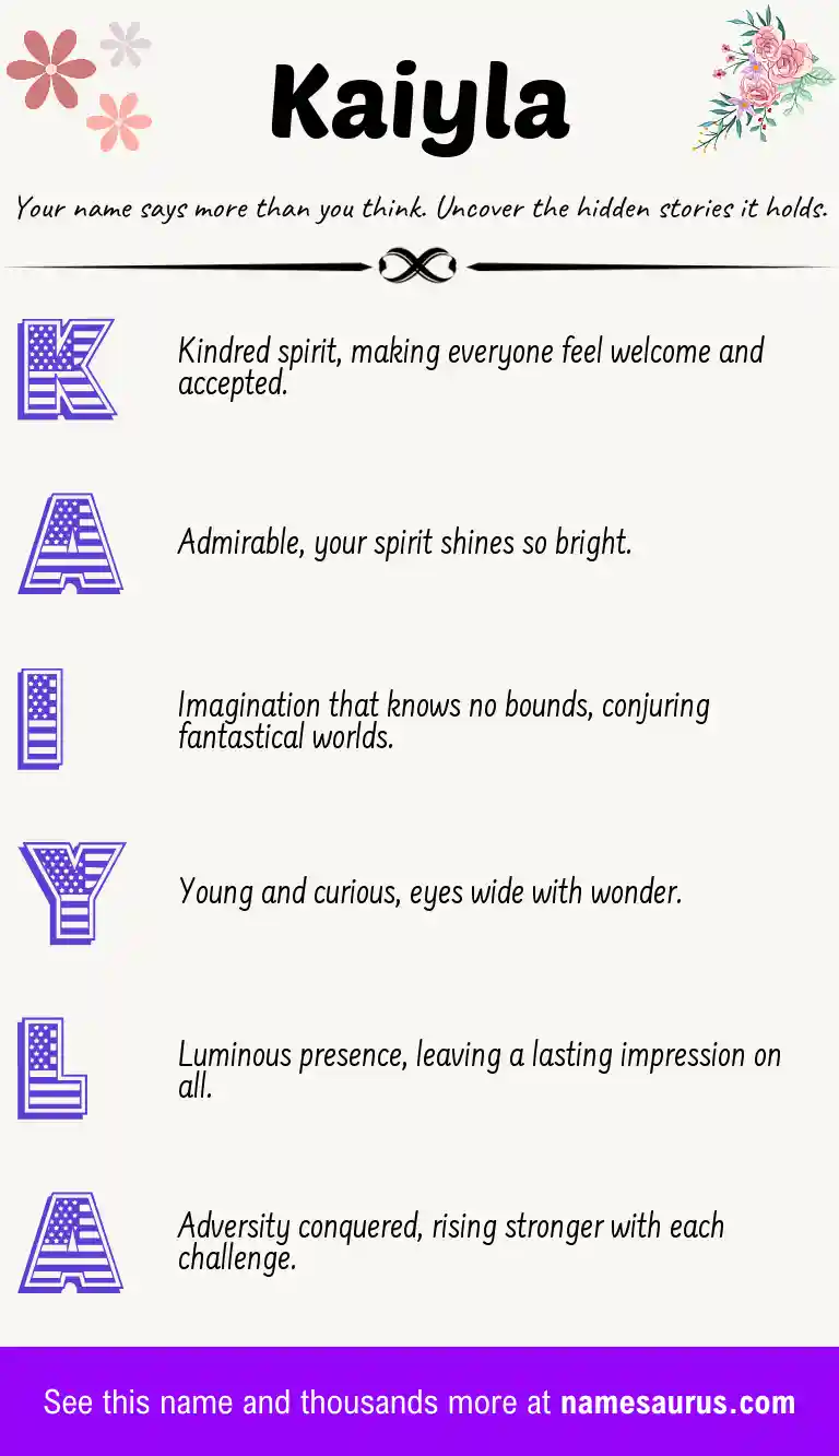 Acrostic poem about Kaiyla.