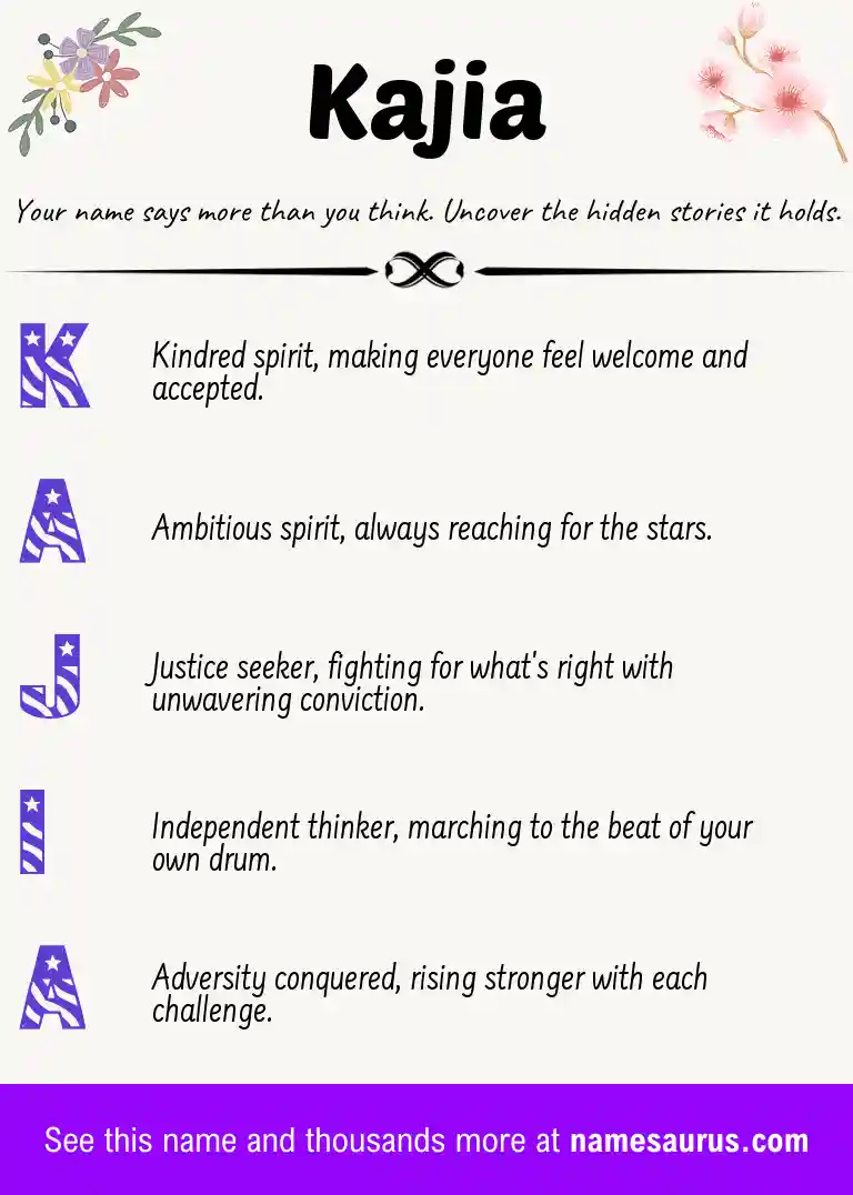 Acrostic poem about Kajia.