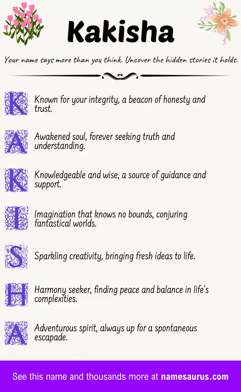 Acrostic poem about Kakisha.
