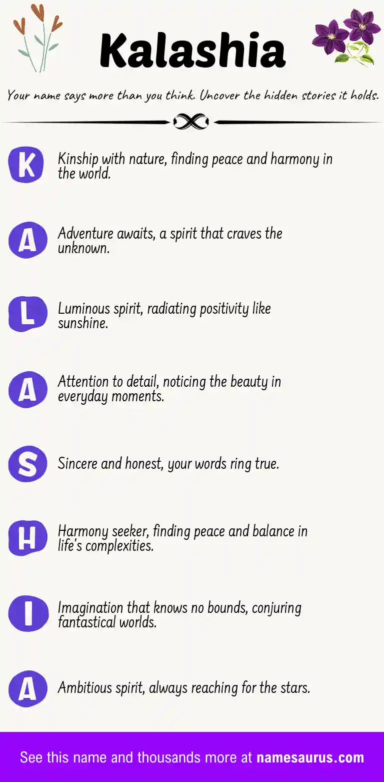 Acrostic poem about Kalashia.