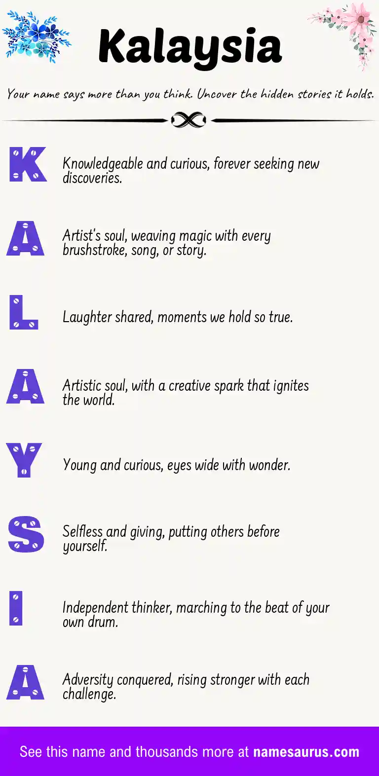 Acrostic poem about Kalaysia.