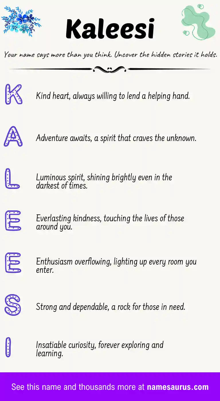 Acrostic poem about Kaleesi.