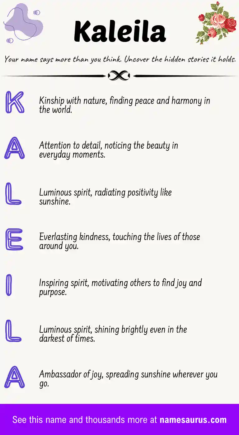 Acrostic poem about Kaleila.