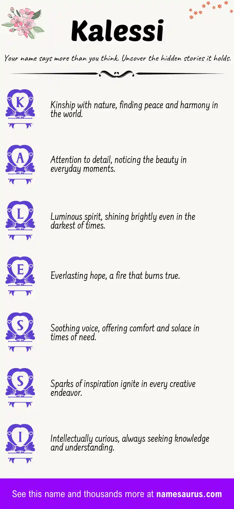 Acrostic poem about Kalessi.
