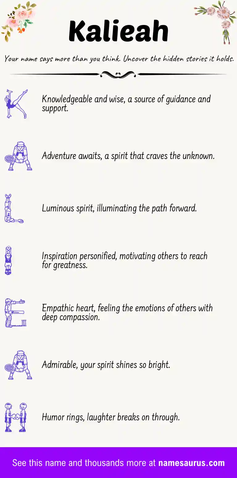 Acrostic poem about Kalieah.