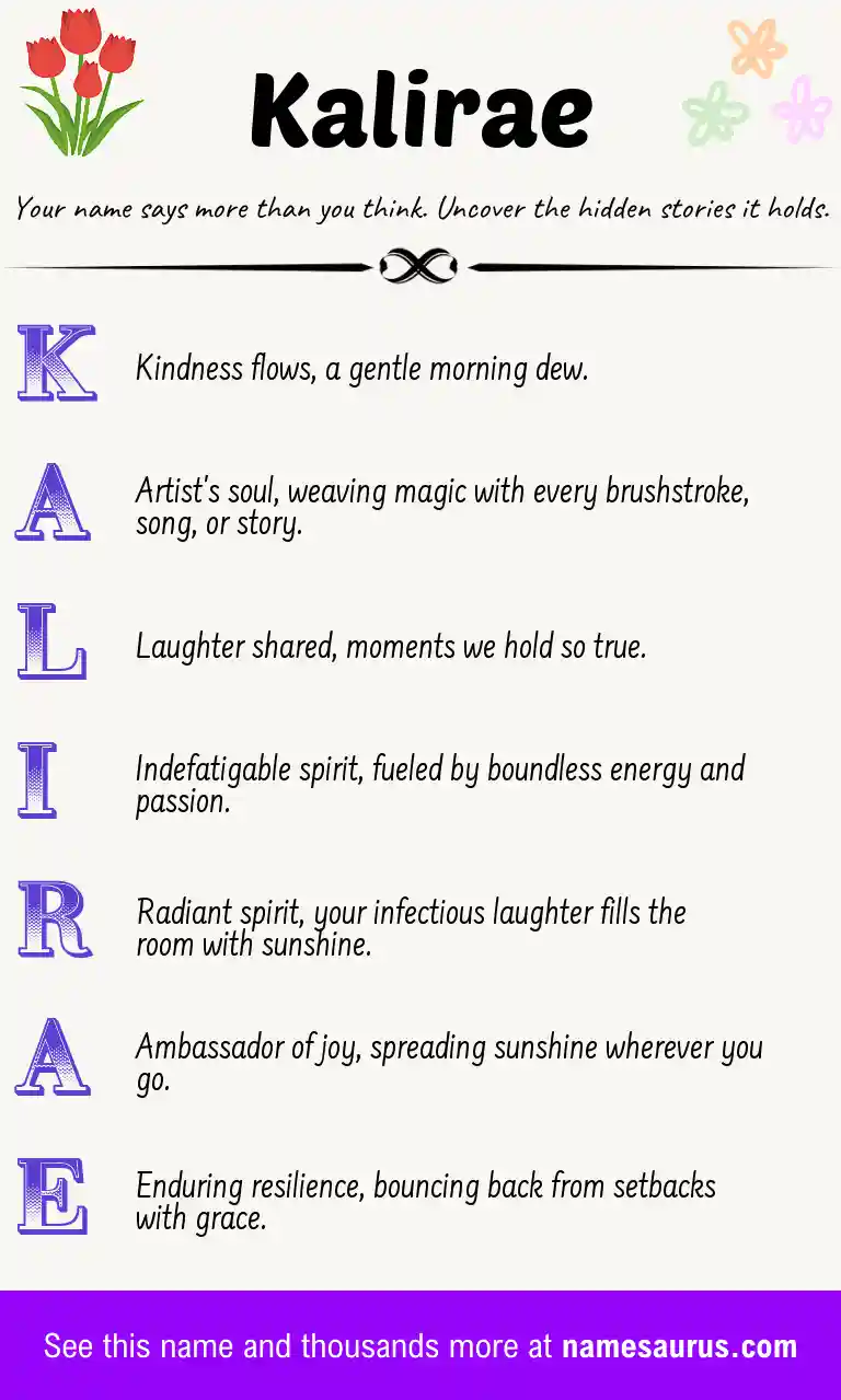 Acrostic poem about Kalirae.