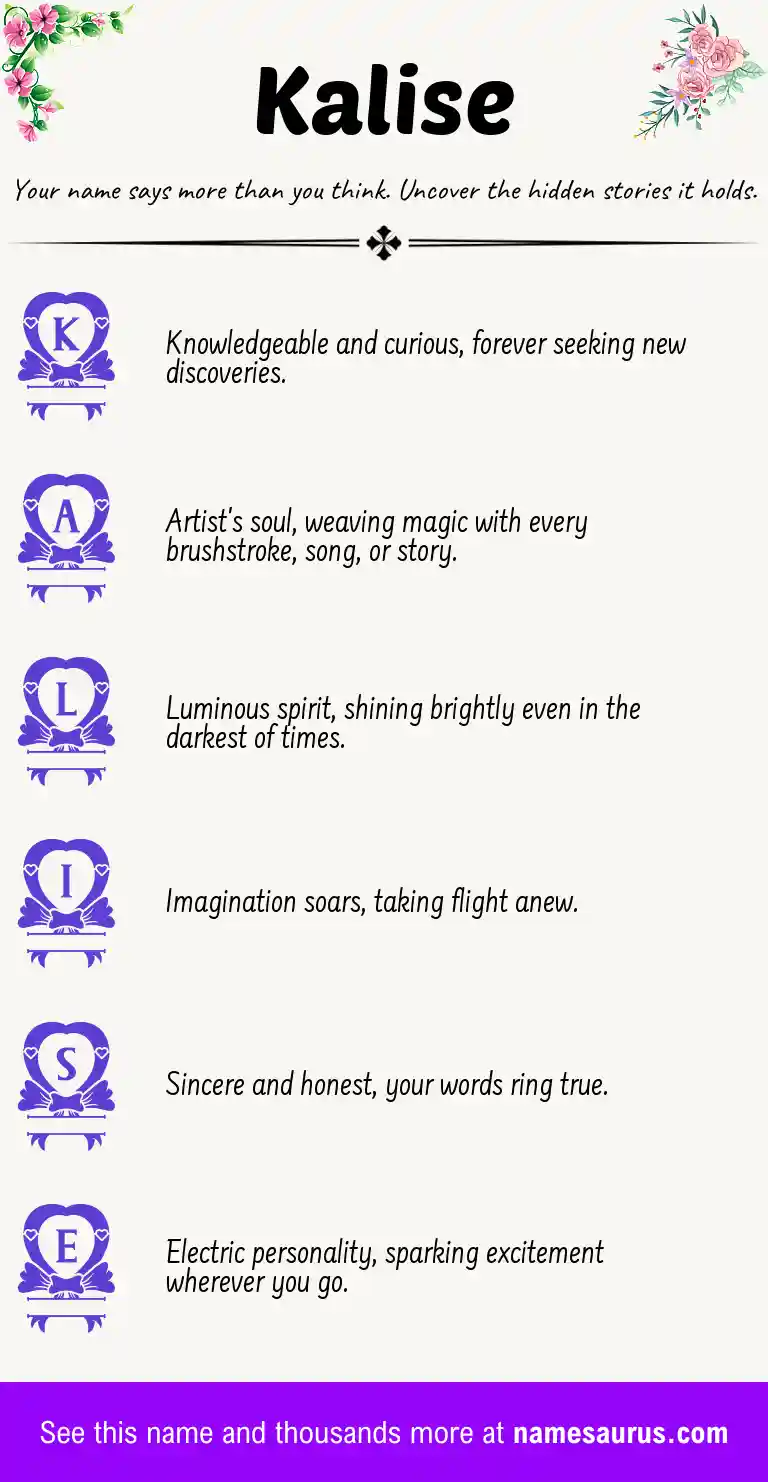 Acrostic poem about Kalise.