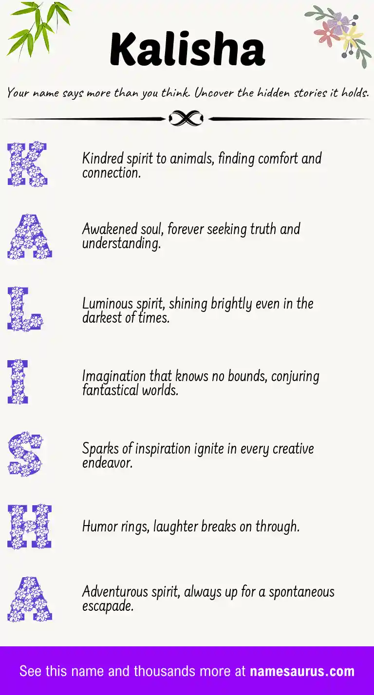 Acrostic poem about Kalisha.