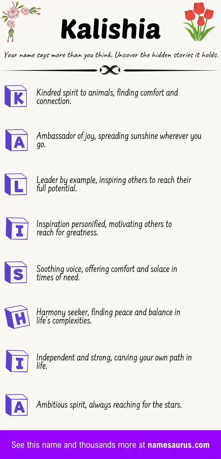 Acrostic poem about Kalishia.