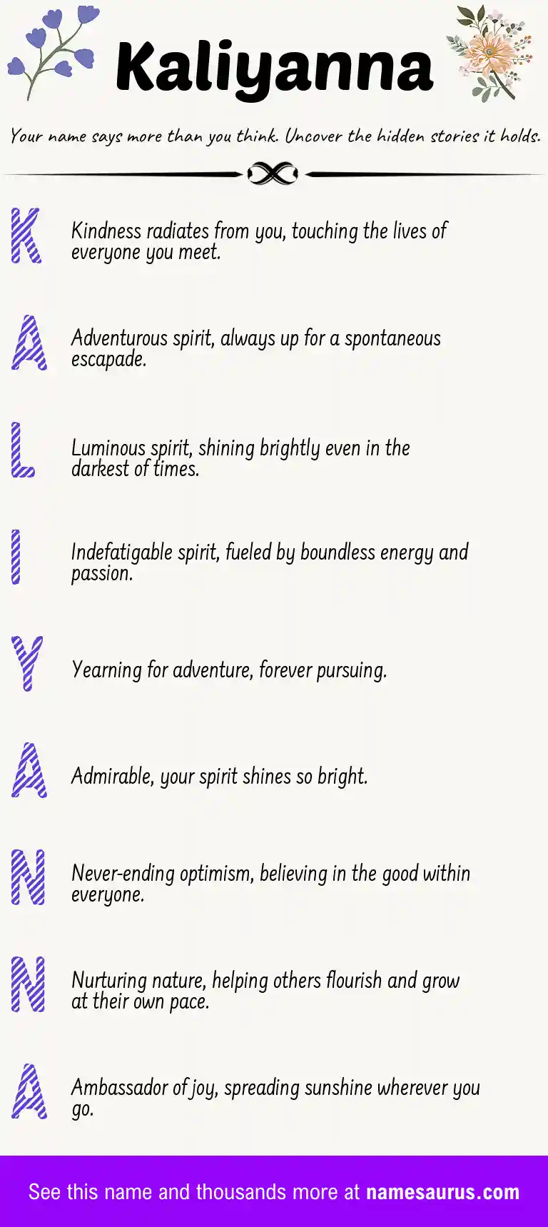 Acrostic poem about Kaliyanna.